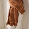 Toteme Monogram Wool-Cashmere Scarf 1 Toteme Monogram Wool-Cashmere Scarf -Lady Fashion Store toteme brown monogram wool cashmere scarf