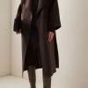 Toteme Signature Wool-Cashmere Coat -Lady Fashion Store toteme brown signature wool cashmere coat