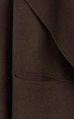 Toteme Signature Wool-Cashmere Coat -Lady Fashion Store toteme brown signature wool cashmere coat 3