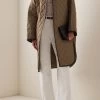 Toteme Quilted Cotton Cocoon Coat 1 Toteme Quilted Cotton Cocoon Coat -Lady Fashion Store toteme green quilted cocoon coat