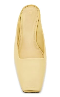 Toteme The Leather Mules -Lady Fashion Store toteme yellow the mule 2