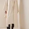 TOVE Pia Belted Wool Coat -Lady Fashion Store tove ivory pia coat
