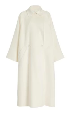 TOVE Pia Belted Wool Coat -Lady Fashion Store tove ivory pia coat 3