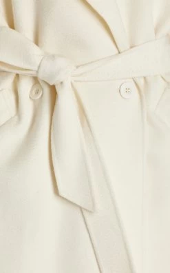 TOVE Pia Belted Wool Coat -Lady Fashion Store tove ivory pia coat 4