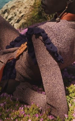 ULLA JOHNSON Shila Ruffled Knit Top