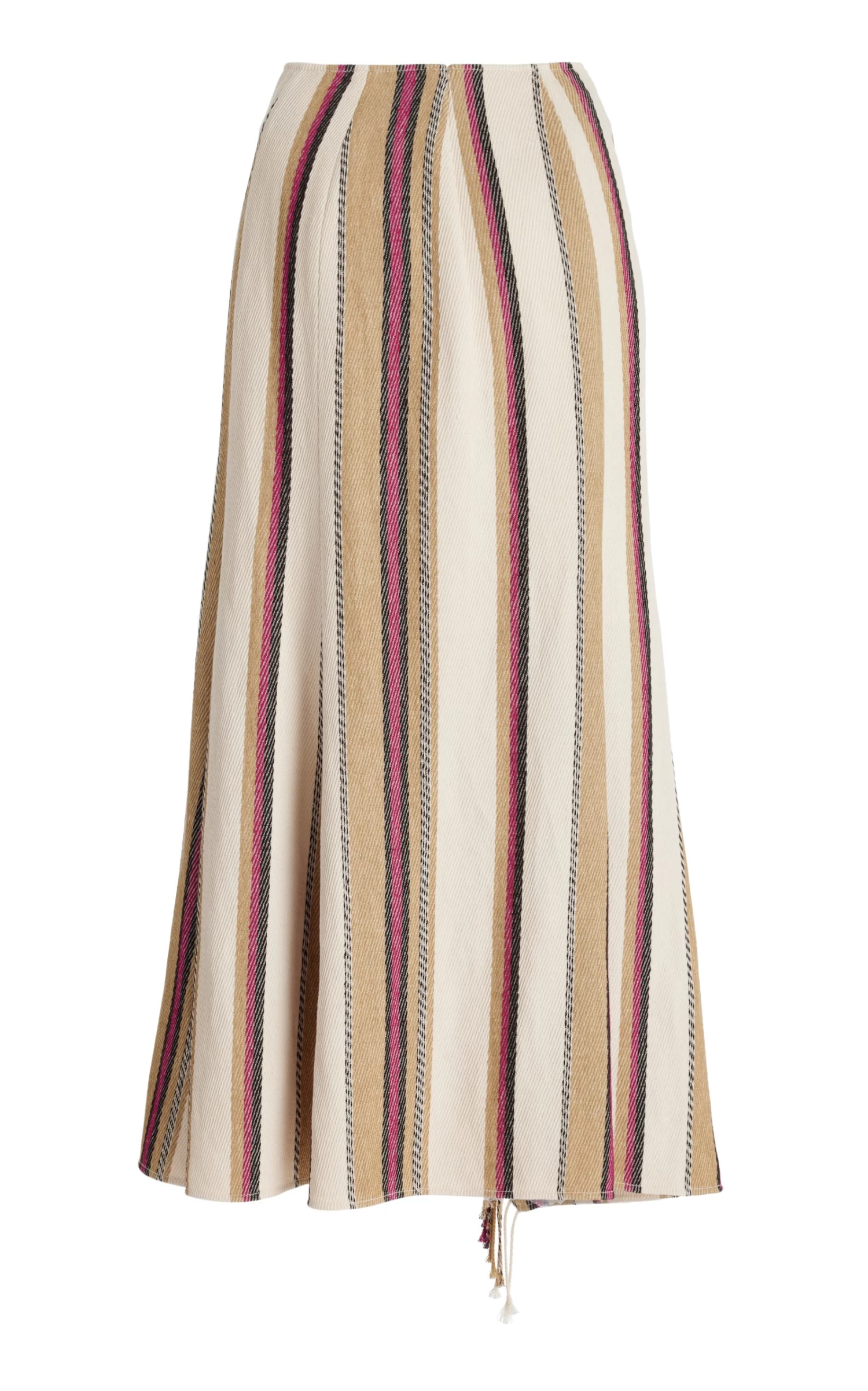 ULLA JOHNSON Abriana Striped Linen Maxi Wrap Skirt 7 ULLA JOHNSON Abriana Striped Linen Maxi Wrap Skirt - Image 5