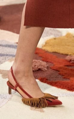 ULLA JOHNSON Shira Fringe Suede Pumps