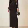 Versace Tessuto Asymmetric Jersey Maxi Dress -Lady Fashion Store versace black gown tessuto jersey opaco