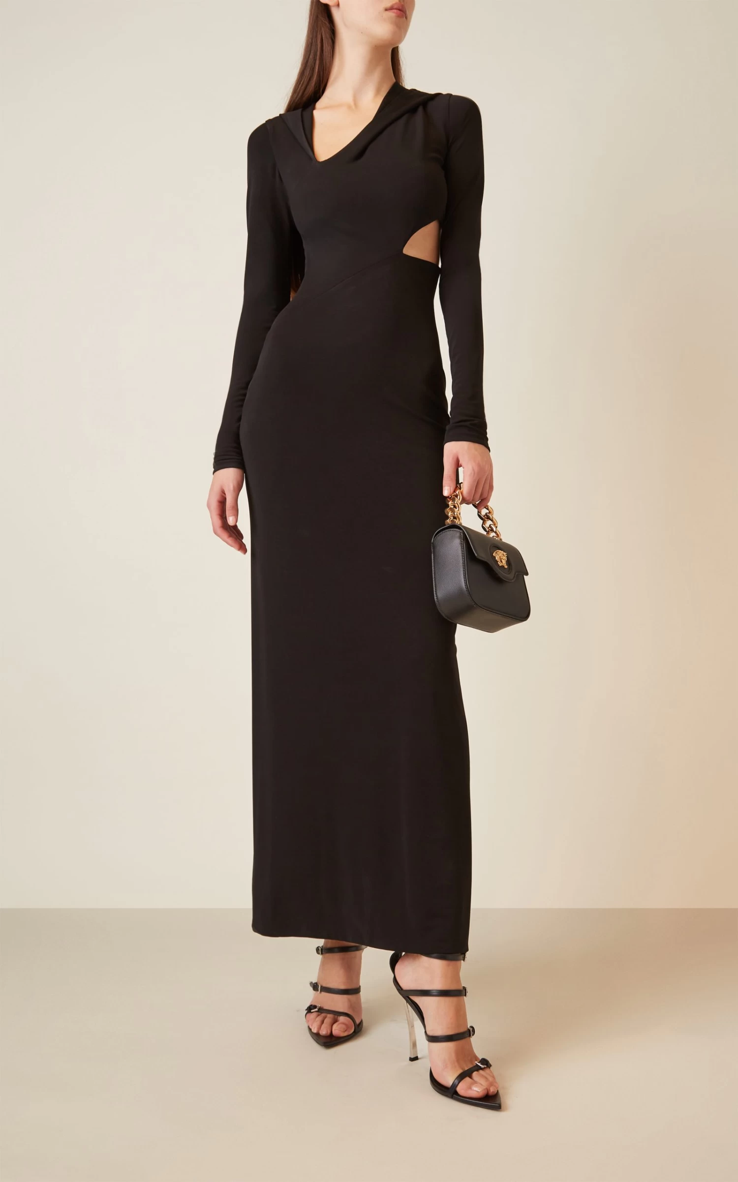 Versace Tessuto Asymmetric Jersey Maxi Dress 3 Versace Tessuto Asymmetric Jersey Maxi Dress