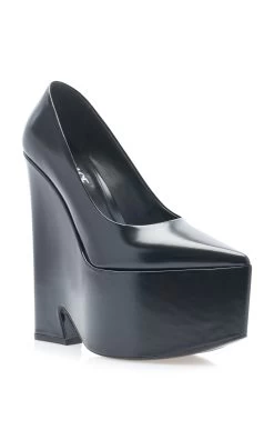 Versace Leather Platform Pumps 9 Versace Leather Platform Pumps -Lady Fashion Store versace black pump t 170 calf leather 3
