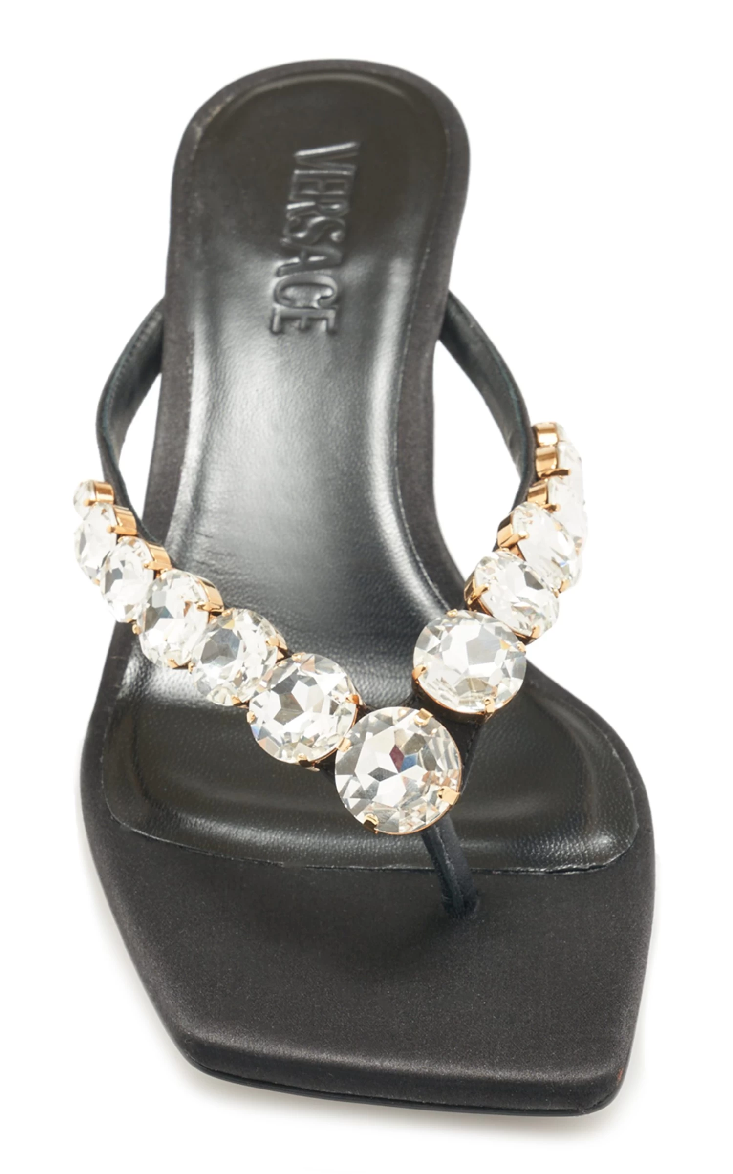 Versace Crystal-Embellished Square-Toe Sandals 4 Versace Crystal-Embellished Square-Toe Sandals - Image 2