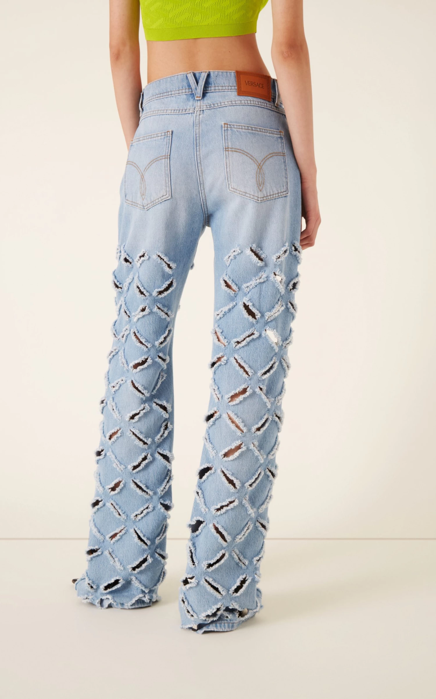 Versace Slash Cutout Wide-Leg Jeans 5 Versace Slash Cutout Wide-Leg Jeans - Image 3
