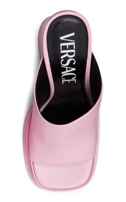 Versace Leather Platform Sandals -Lady Fashion Store versace pink 1003320dvt2p 2