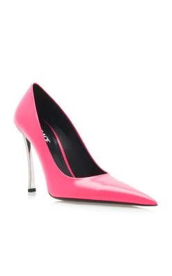 Versace Leather Pumps -Lady Fashion Store versace pink pump t 110 calf leather 3