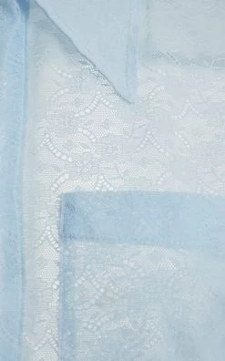 Victoria Beckham Monogram Lace Button-Up Shirt -Lady Fashion Store victoria beckham blue fitted shirt 4