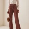 Victoria Beckham Cuffed Raw Hem Flare Jeans 1 Victoria Beckham Cuffed Raw Hem Flare Jeans -Lady Fashion Store victoria beckham brown cuffed raw hem flare jeans