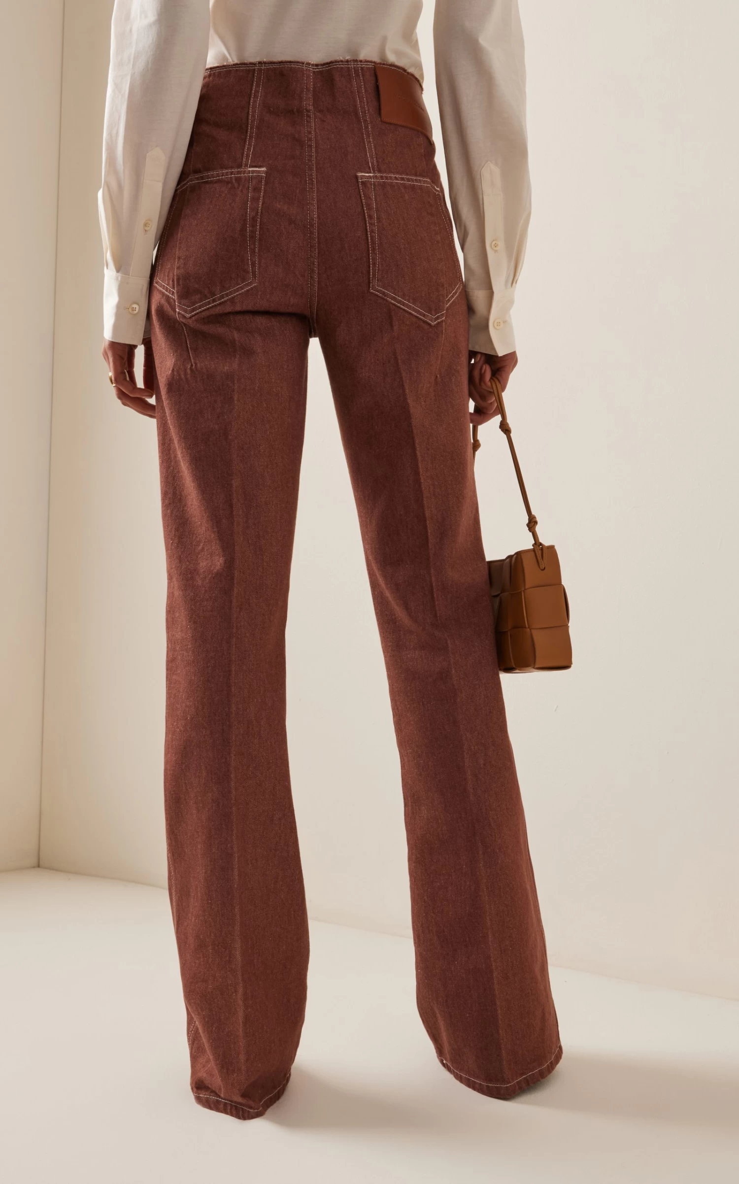 Victoria Beckham Cuffed Raw Hem Flare Jeans 5 Victoria Beckham Cuffed Raw Hem Flare Jeans - Image 3