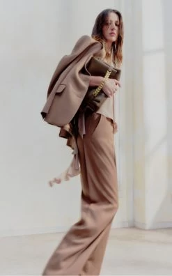 Victoria Beckham Layered Blazer Jacket -Lady Fashion Store victoria beckham brown layered blazer jacket 3