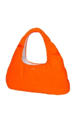 Large Reflective Tangerine Cloud -Lady Fashion Store w 78 st orange large reflective tangerine cloud 3