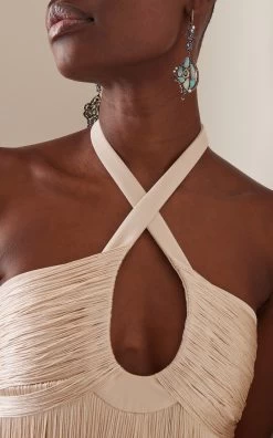 Butterfly Flutter 18K White Gold, Diamond And Sapphire Earrings