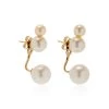 Pila 14K Yellow Gold Pearl Floater Earrings 2 Pila 14K Yellow Gold Pearl Floater Earrings -Lady Fashion Store white space white pila 14k yellow gold pearl floater earrings