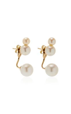 Pila 14K Yellow Gold Pearl Floater Earrings