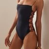 Bravo Chain-Detailed One-Piece Swimsuit -Lady Fashion Store ziah black bravo chain one piece