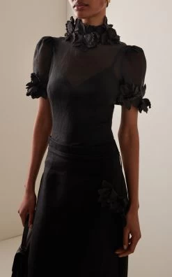 Zimmermann Luminosity Liftoff Flower Linen-Silk Top