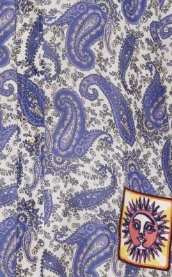 Zimmermann Devi Printed Silk Button-Down Shirt -Lady Fashion Store zimmermann blue devi paisley silk button down shirt 3