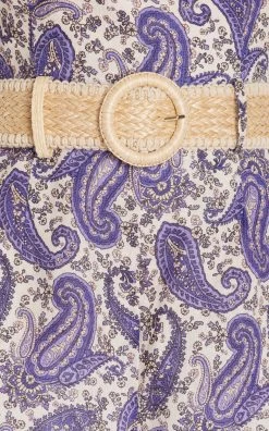 Zimmermann Devi Strapless Belted Linen Jumpsuit -Lady Fashion Store zimmermann blue devi strapless belted linen jumosuit 3